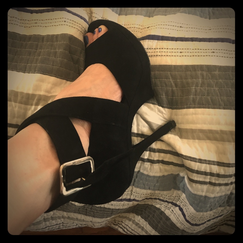 YSL suede heels